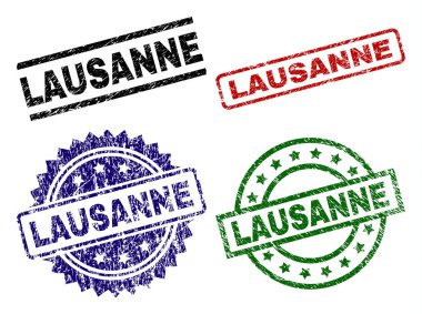 Dokulu Lausanne damga mühürler çizik