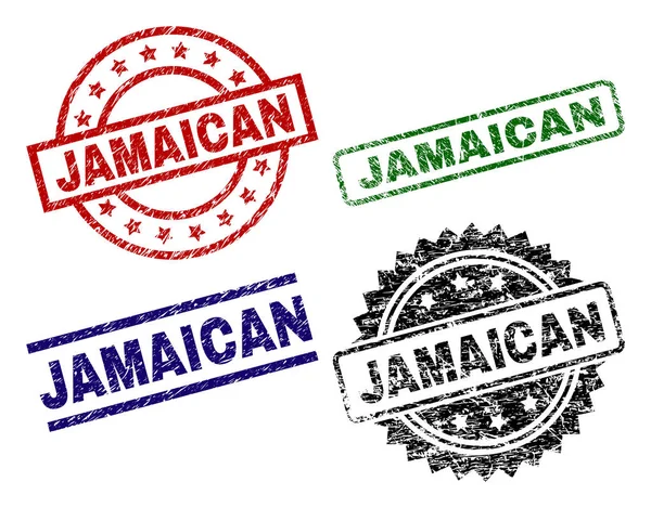 Selos de selo JAMAICAN texturizados Grunge — Vetor de Stock