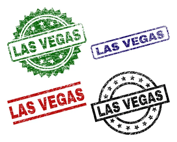 Getextureerde Las Vegas stempel zeehonden beschadigd — Stockvector