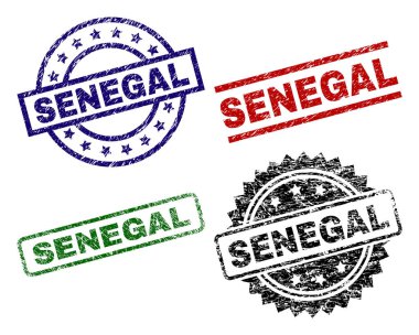 Dokulu Senegal damga mühürler çizik