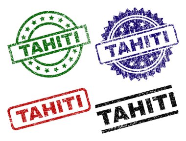 Grunge Tahiti damga mühürler dokulu