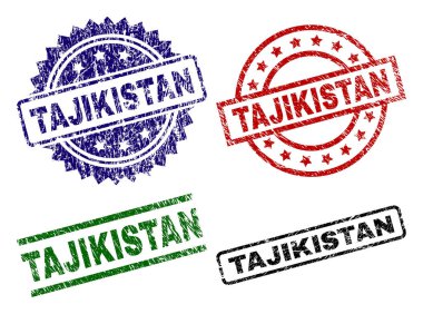 Dokulu Tacikistan mühür pullar çizik