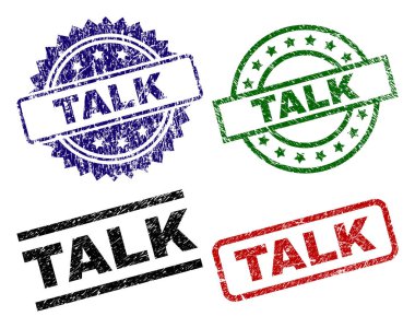 Dokulu Talk damga mühürler çizik