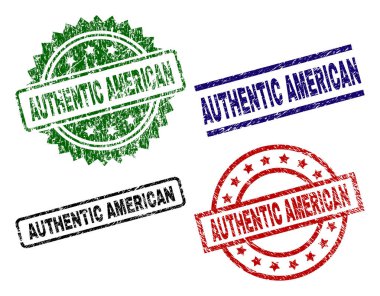 Dokulu otantik Amerikan damga mühürler çizik