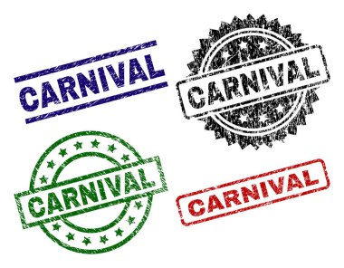 Dokulu karnaval mühür pullar çizik