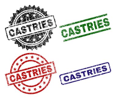 Dokulu Castries mühür pullar zarar