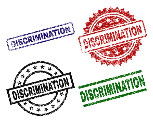 Kerusakan Perangko Segel DISCRIMINATION - Stok Vektor