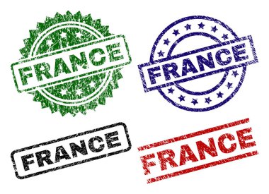 Grunge Fransa damga mühürler dokulu
