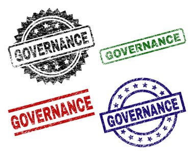 Grunge yönetişim mühür pullar dokulu