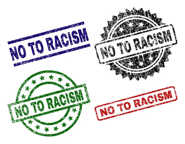 Irkçılık mühür pullar için dokulu Hayır zarar — Stok Vektör