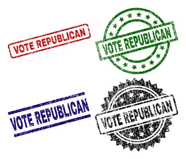 Grunge texturou hlasování republikánské pečeť razítka — Stockový vektor