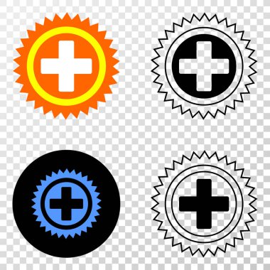 Tıp vektör Eps simge kontur sürümü ile çapraz