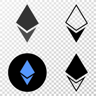 Kristal vektör Eps simge kontur sürümü ile