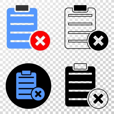 Rapor sayfa vektör Eps simgesi ile kontur yorum silmek