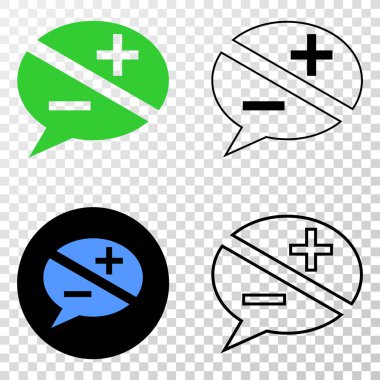 Tartışma iletileri kontur sürümü ile simgesini Eps vektör