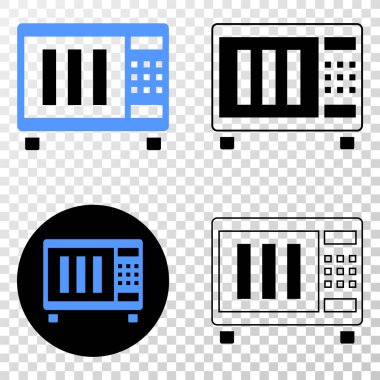 Mikrodalga fırın vektör Eps simge kontur sürümü ile