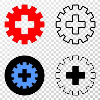 Dişli kontur sürümü ile simgesini Eps vektör