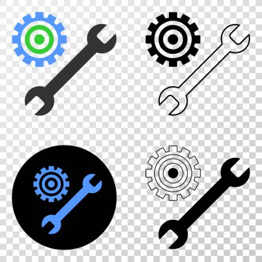 Onarım araçları kontur sürümü ile simgesini Eps vektör