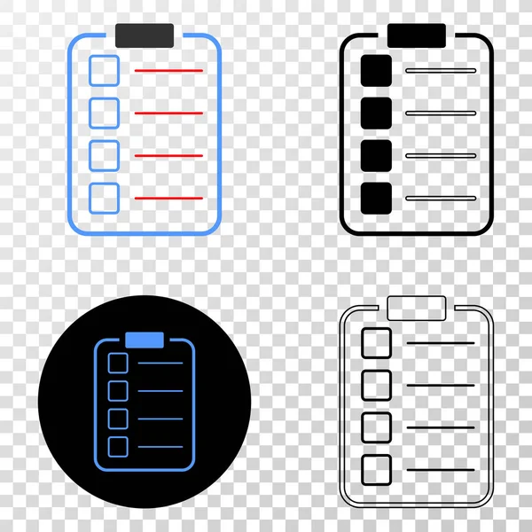 Lijst Items Pad Vector Eps pictogram met Contour versie — Stockvector