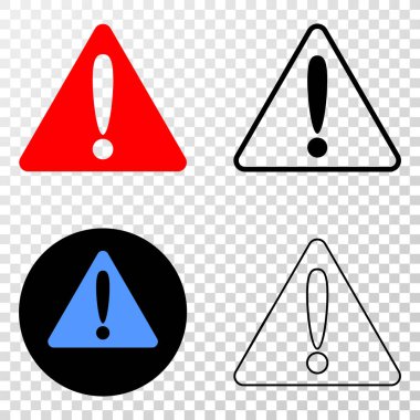 Uyarı vektör Eps simgesi kontur sürümü ile