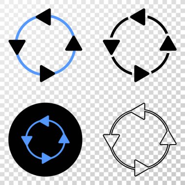 Saatin tersi yönde dolaşımını okları kontur sürümü ile simgesini Eps vektör