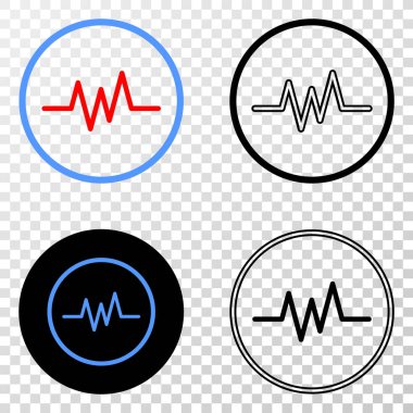 Nabız sinyal vektör Eps simge kontur sürümü ile