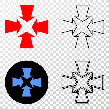 Oklar vektör Eps simge kontur sürümü shrink