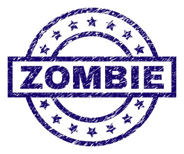 Grunge zombi damga mühür dokulu