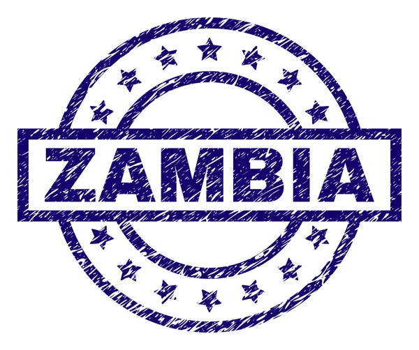 Grunge texturierte Sambia Stempelsiegel — Stockvektor