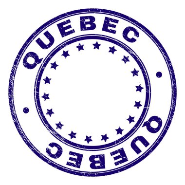 Grunge Quebec damga mühür yuvarlak dokulu