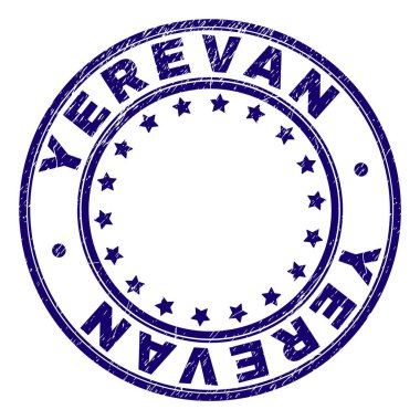 Grunge Yerevan damga mühür yuvarlak dokulu