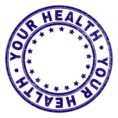 Grunge sağlık damga mühür yuvarlak dokulu