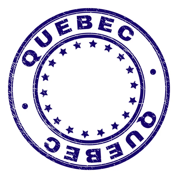 Sello de sello redondo QUEBEC con textura de grunge — Archivo Imágenes Vectoriales