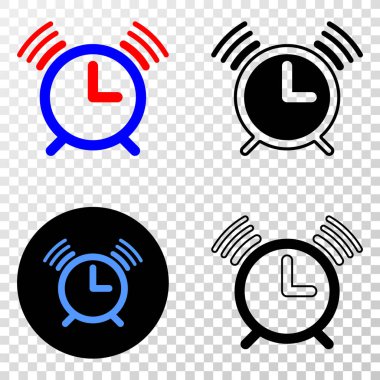 Çalar saat vektör Eps simge kontur sürümü ile