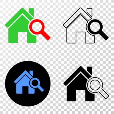 Realty vektör Eps simge kontur sürümü ile keşfedin