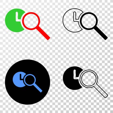 Zaman vektör Eps simge kontur sürümü ile bul