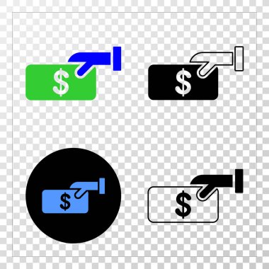 Nakit vektör Eps simge kontur sürümü ile ödeme