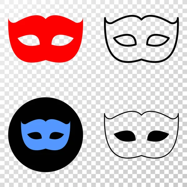 Privé masker Vector EPS-pictogram met Contour versie — Stockvector