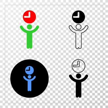 Zaman Yöneticisi vektör Eps simge kontur sürümü ile