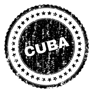 Dokulu Küba damga mühür çizik