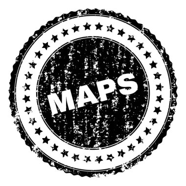 Grunge haritalar damga mühür dokulu