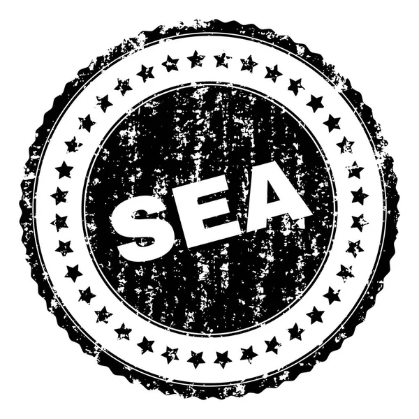 Poškrábaný texturou moře destička — Stockový vektor