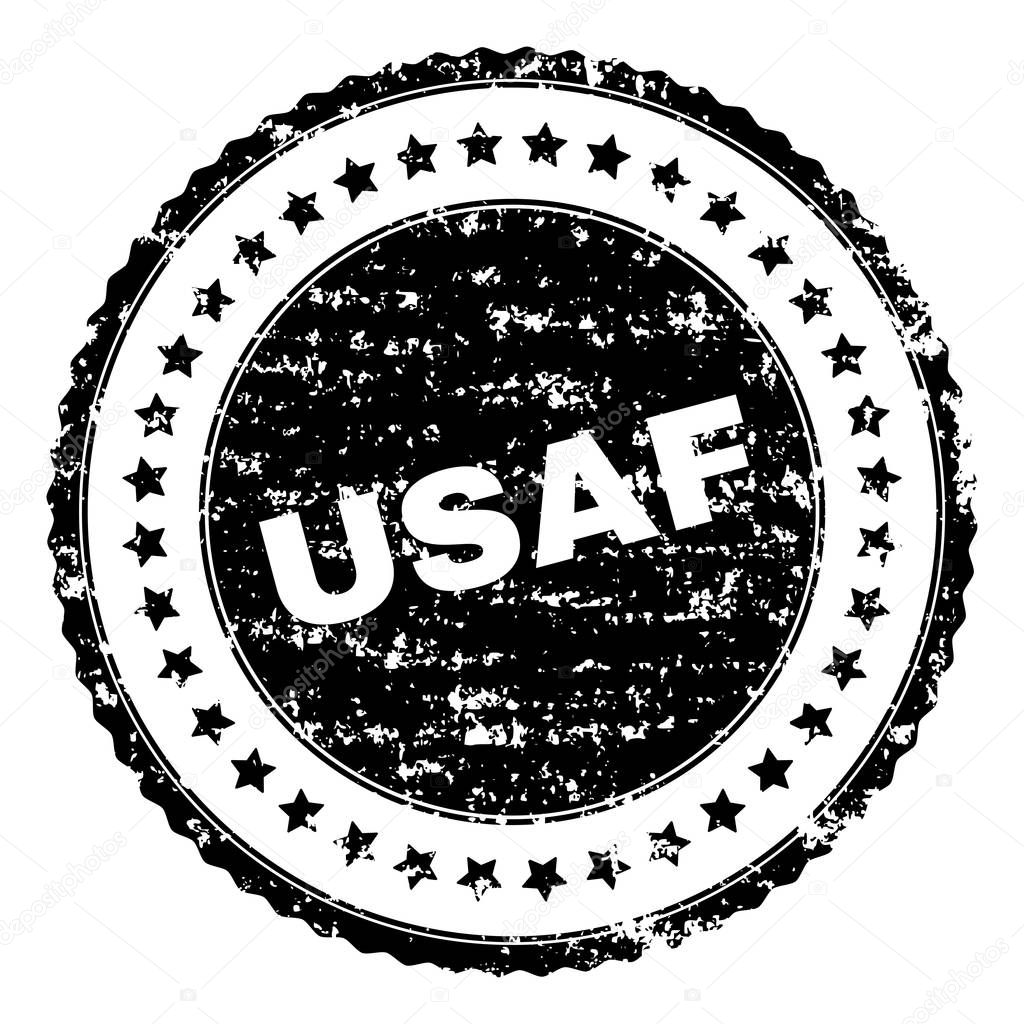 Grunge Textured USAF Stamp Seal