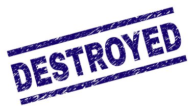 Dokulu yok edilen damga mühür çizik