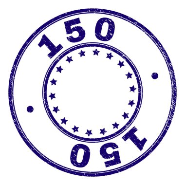 Grunge 150 yuvarlak damga mühür dokulu