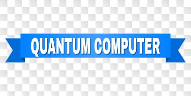 Kuantum bilgisayar başlığı ile mavi şerit