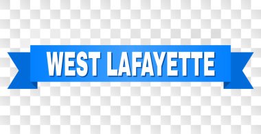 Mavi şerit West Lafayette açıklamalı alt yazılı