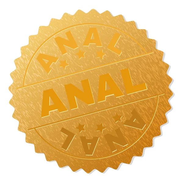 Médaillon d'or ANAL Timbre — Image vectorielle