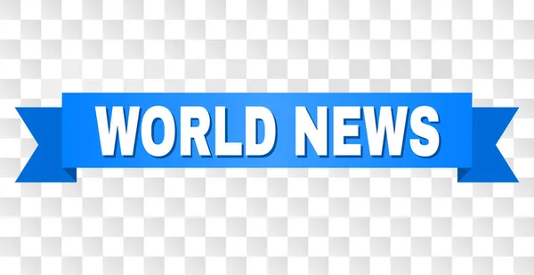 Blue Stripe with WORLD NEWS Légende — Image vectorielle