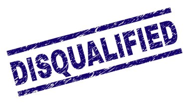 Dokulu diskalifiye damga mühür çizik